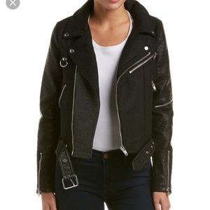 VIGOSS Wool Blend Moto Jacket